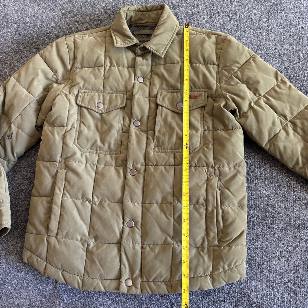 Volcom Women Quilted Water Resistant Shirt Jacket Olive Green C1641603 Size M - Picture 2 of 13